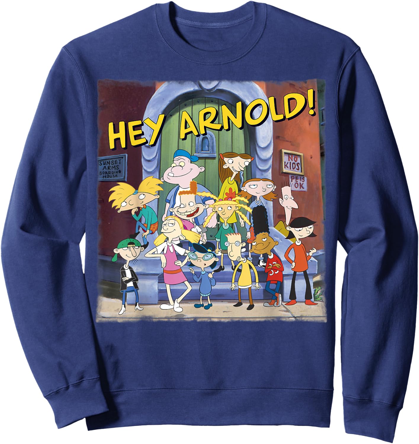 Hey Arnold! Friends Group Shot Poster Sweatshirt - Sweatshirt | Navy