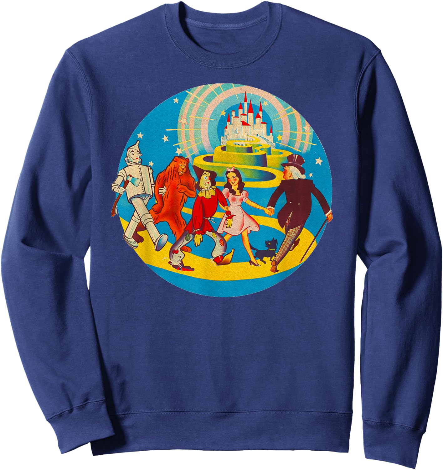 The Wizard of OZ Art Tin Man Lion Scarecrow Dorothy Sweatshirt - Sweatshirt | Navy