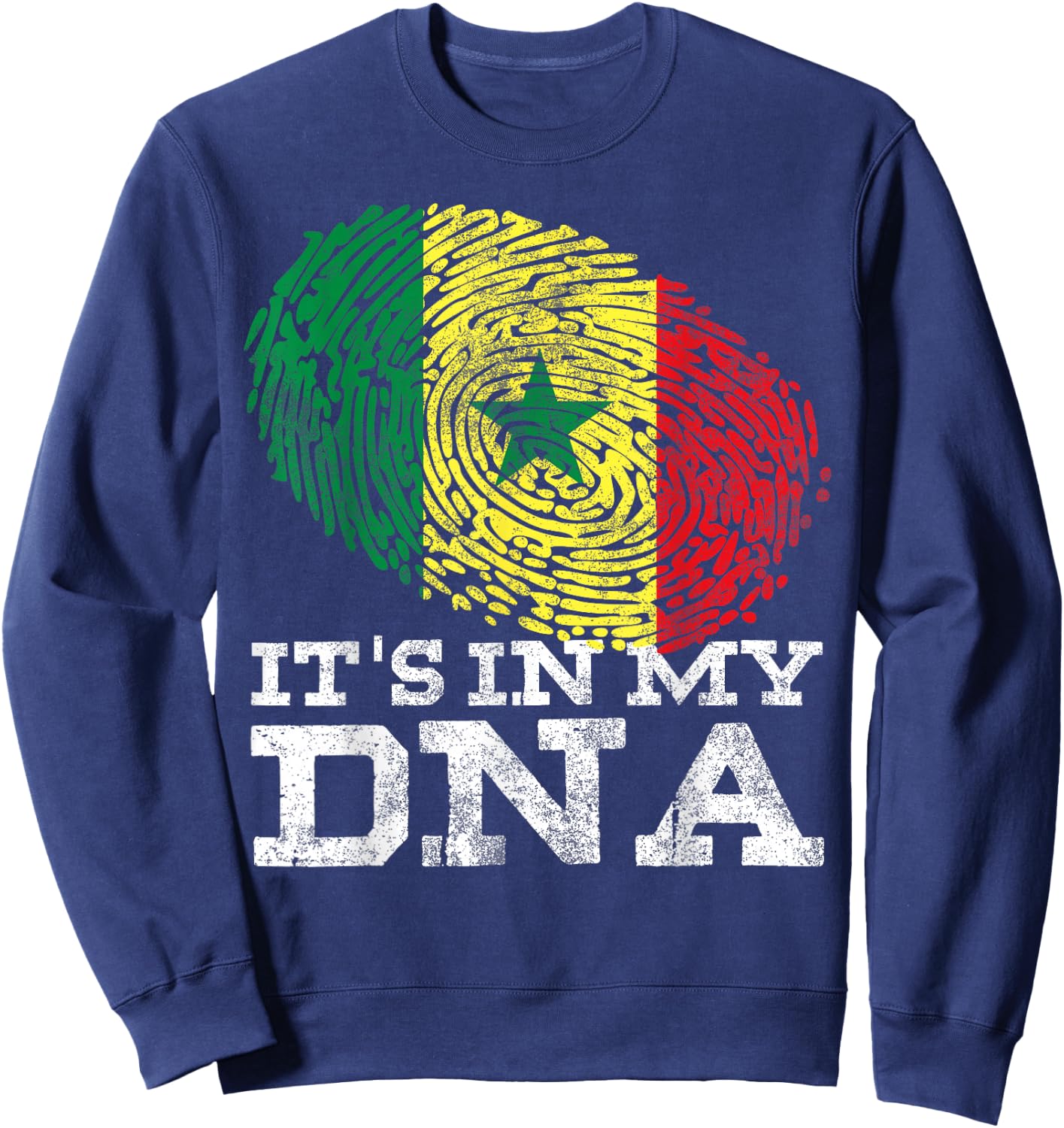 It's In My DNA Senegalese Gifts Afro-American Senegal Flag Sweatshirt - Sweatshirt | Navy