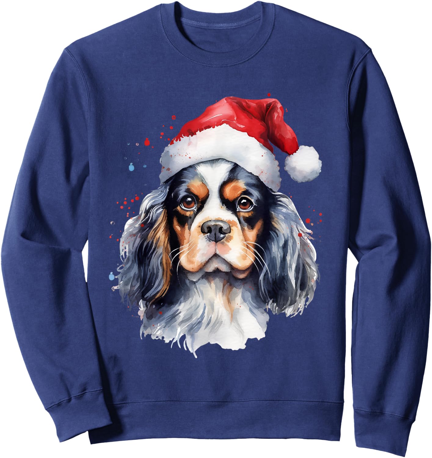 Cavalier King Charles Christmas Dog Sweatshirt - Sweatshirt | Navy