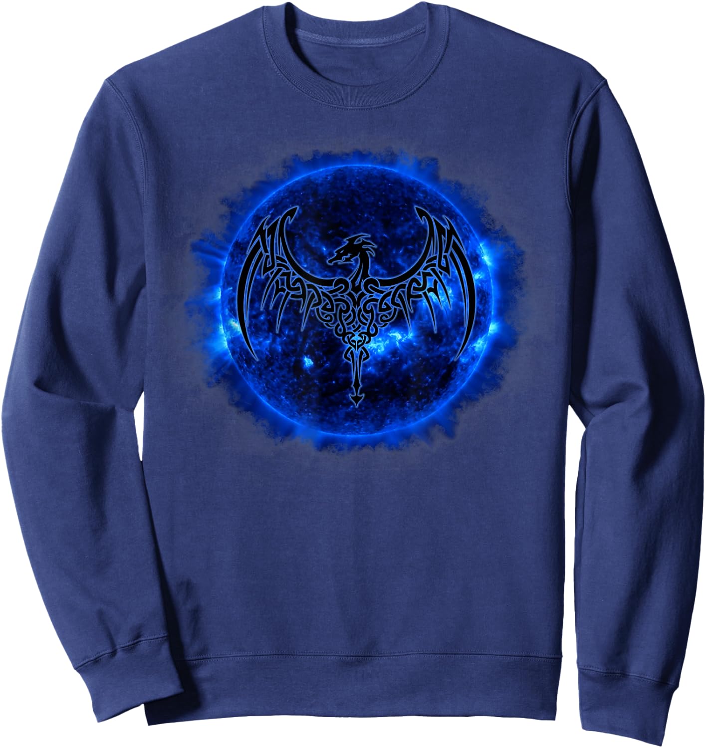 Celtic Dragon Blue Sun T Shirt Tattoo Sweatshirt - Sweatshirt | Navy