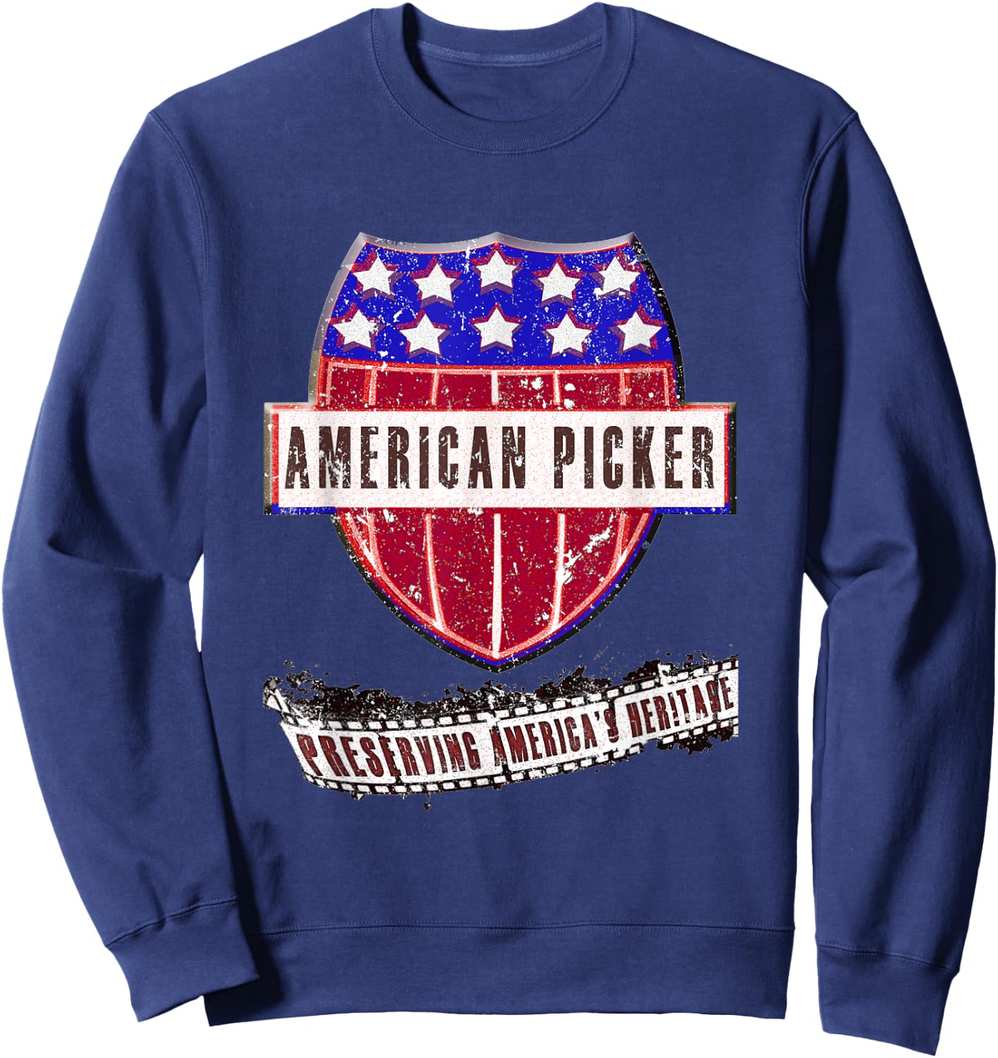 Patriotic American Heritage Pickers Sweatshirt - Sweatshirt | Navy