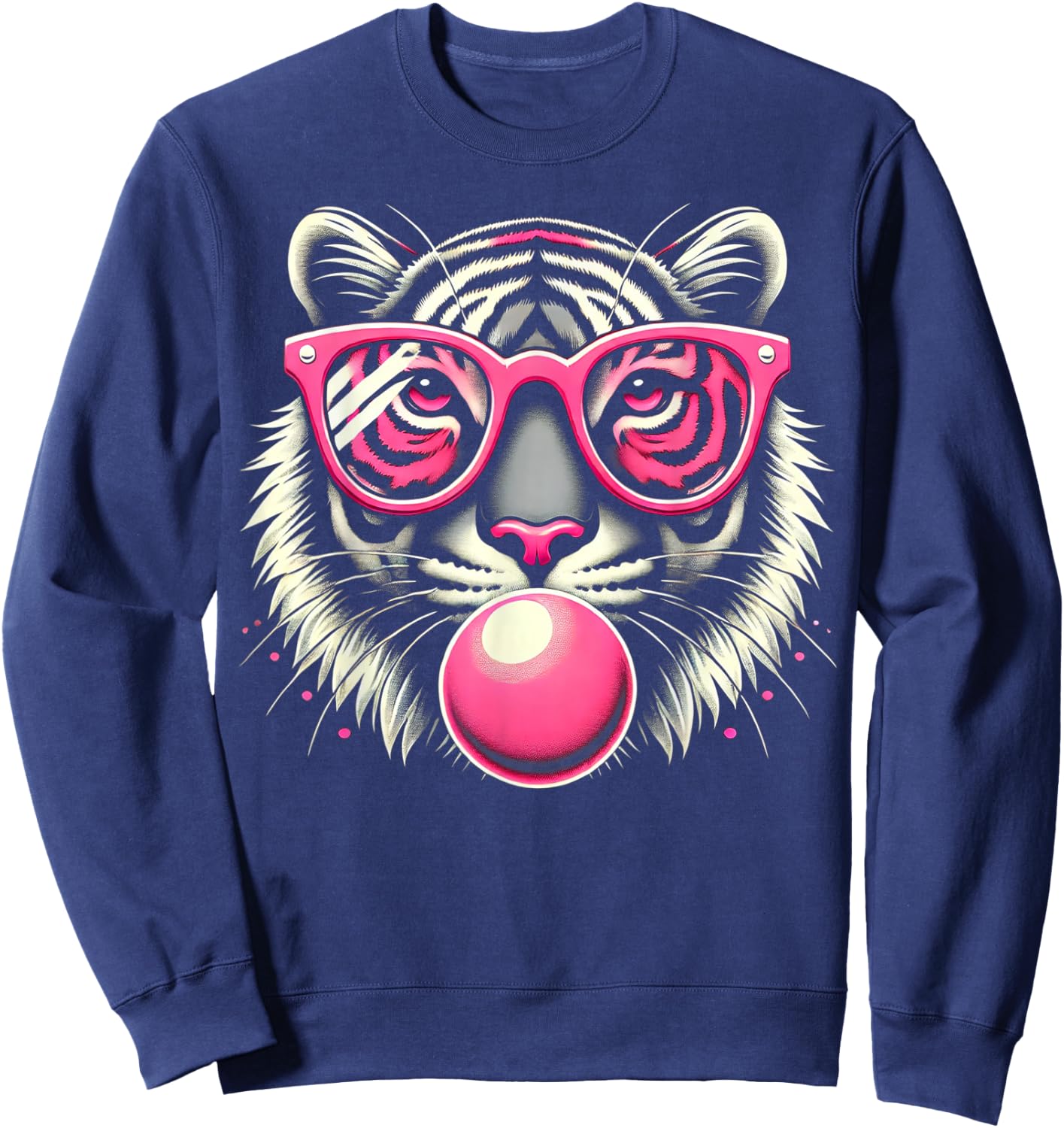 Tiger Face Wild Animal Sweatshirt - Sweatshirt | Navy