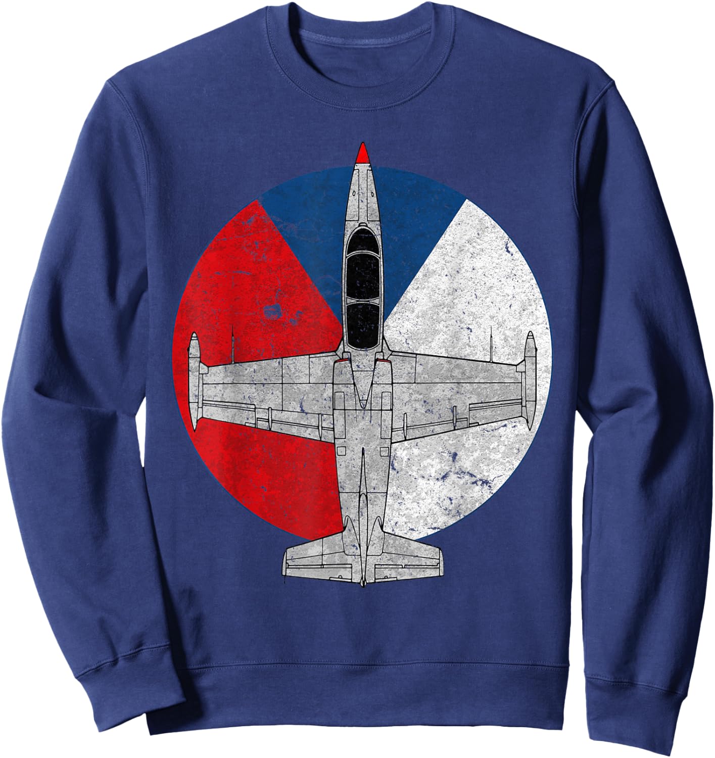 L-39 Albatros Czech Jet Aircraft Vintage Pilot Sweatshirt - Sweatshirt | Navy