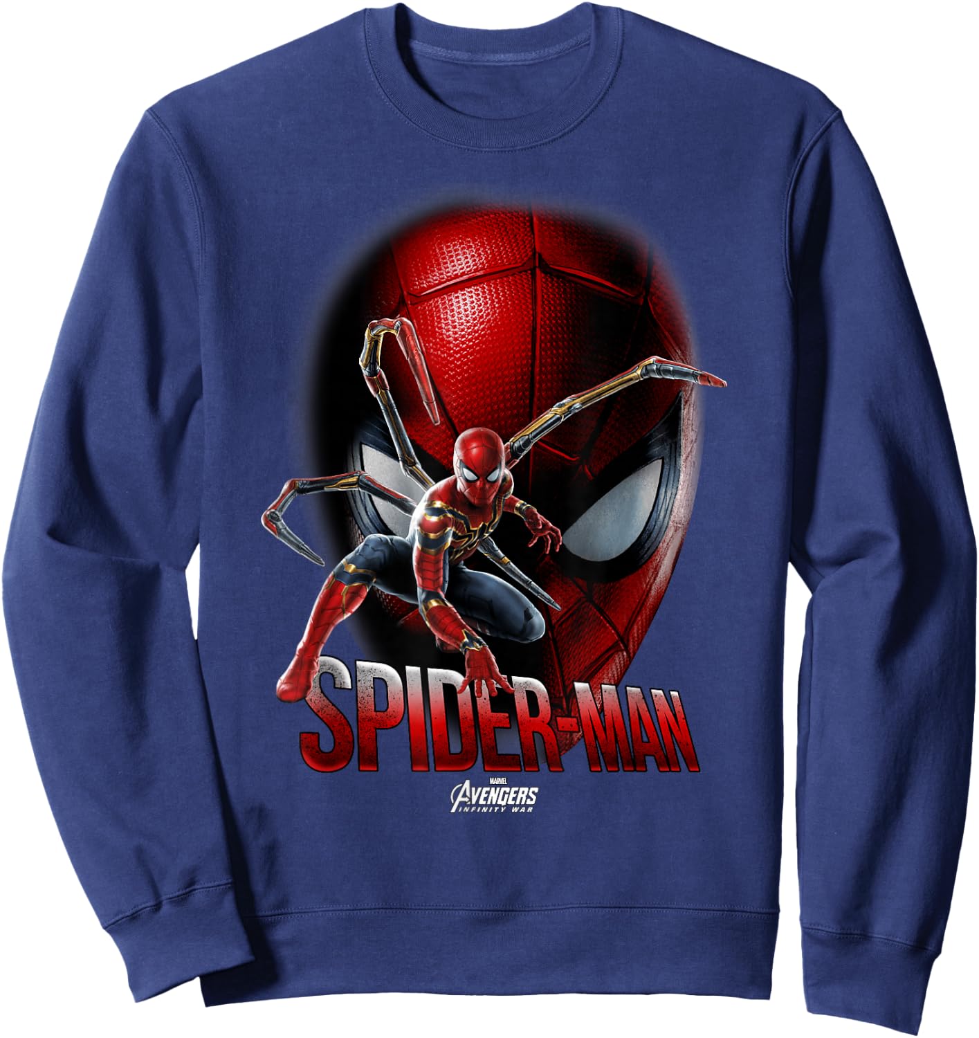 Marvel Infinity War Spider-Man Game Face Graphic Sweatshirt - Sweatshirt | Navy