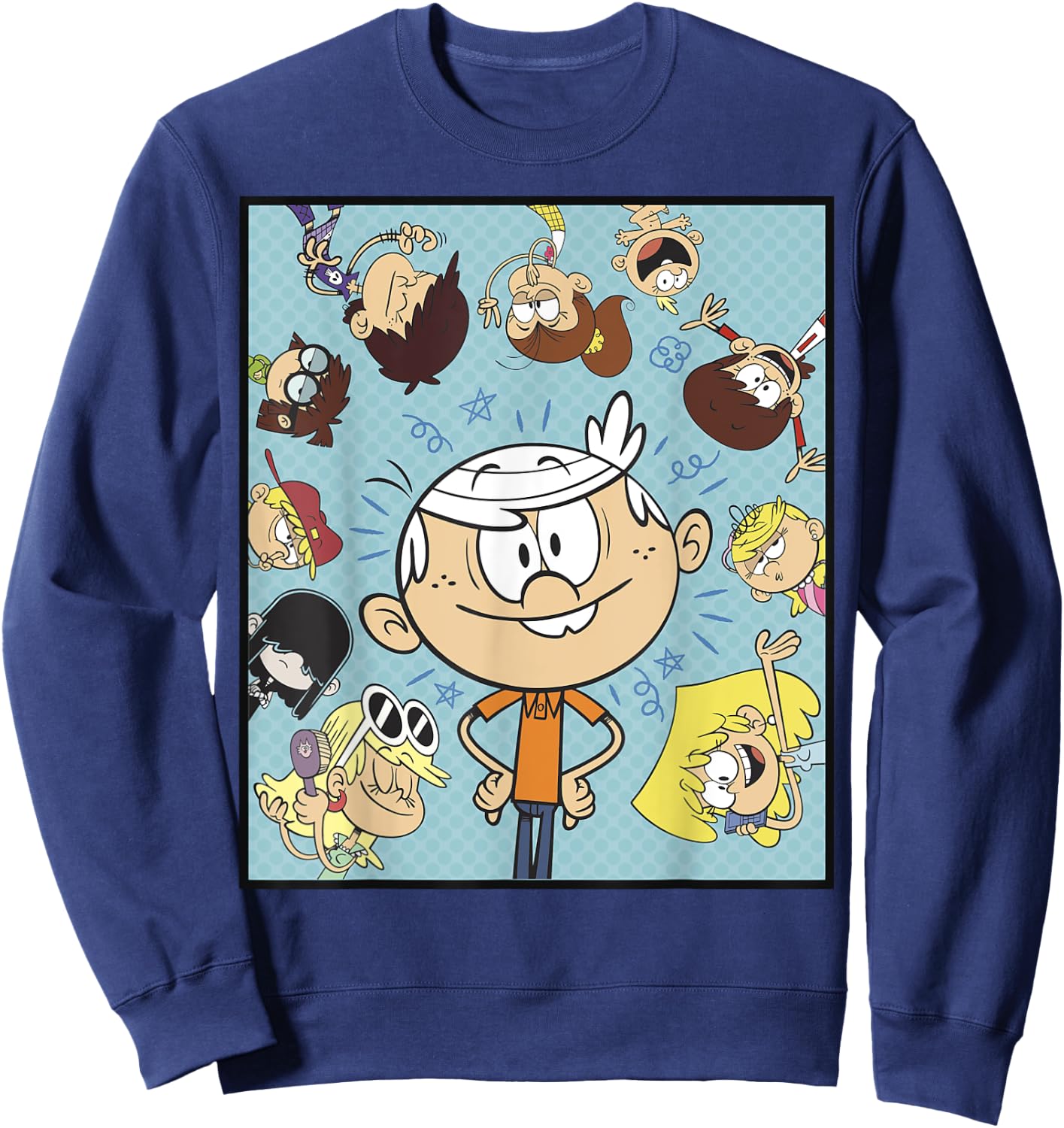 The Loud House Group Circle Portrait Poster Sweatshirt - Sweatshirt | Navy
