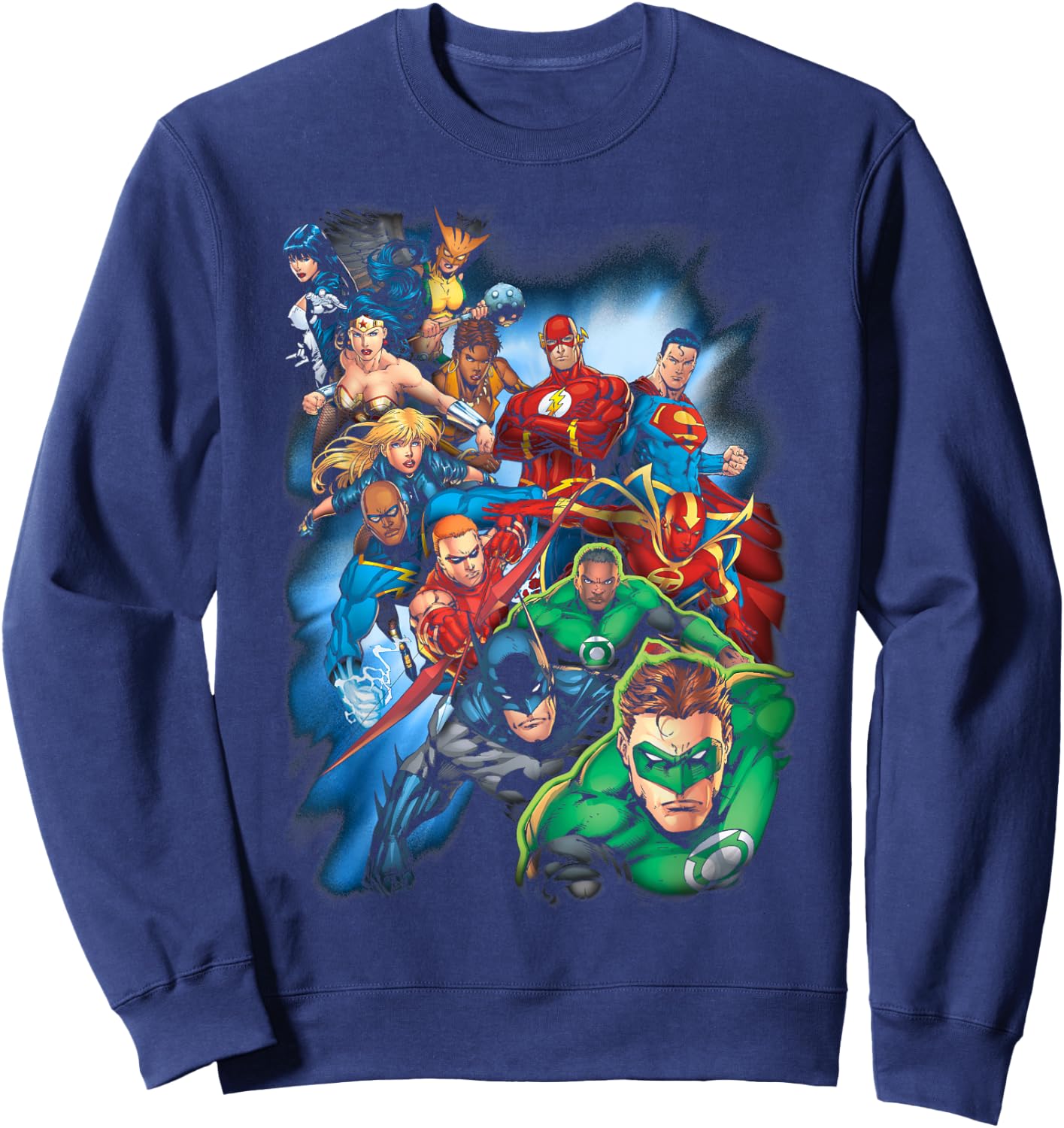 Justice League Mighty Heroes Unite Small Sweatshirt - Sweatshirt | Navy