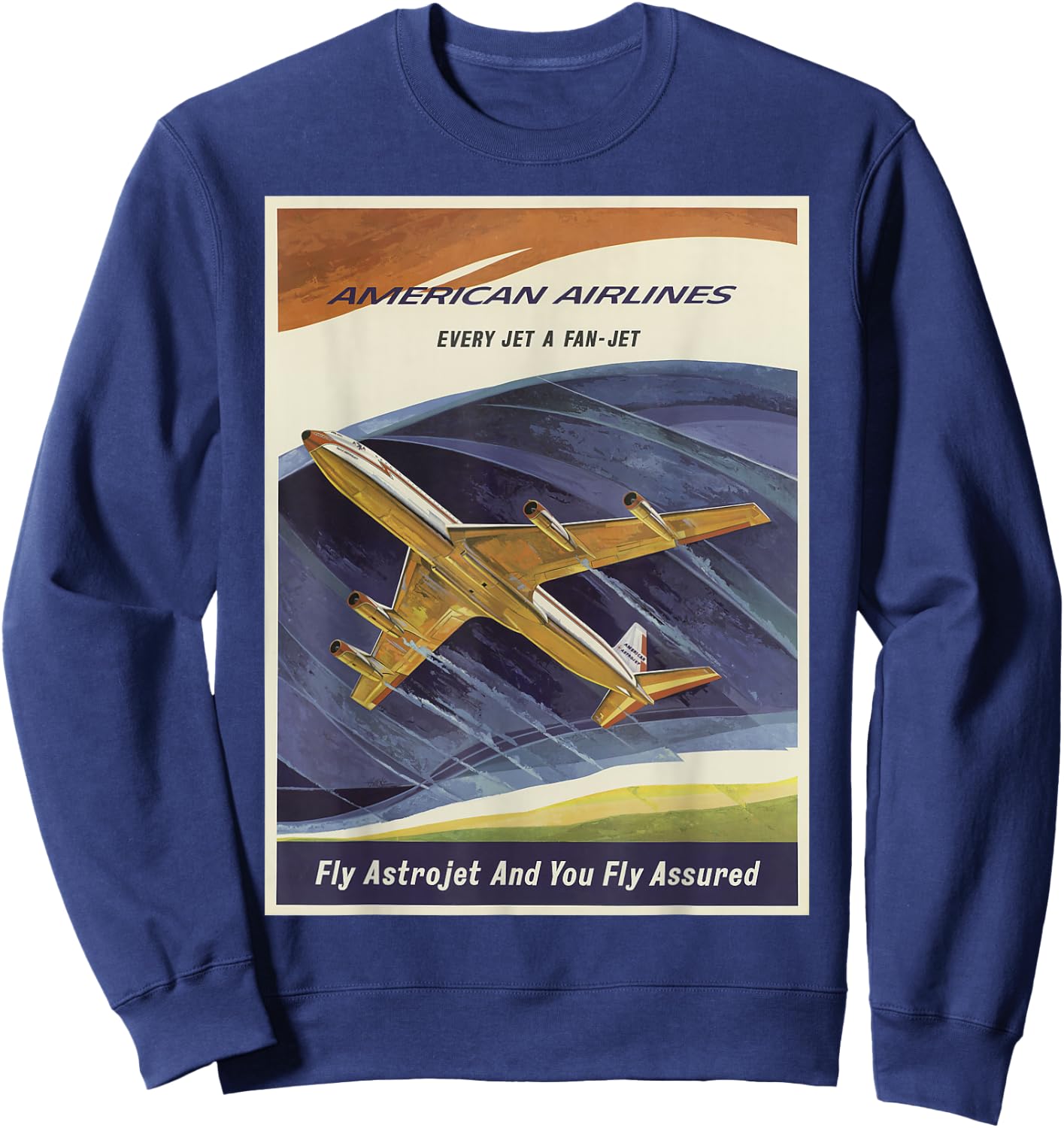 Vintage poster - Astrojet Retro Sweatshirt - Sweatshirt | Navy