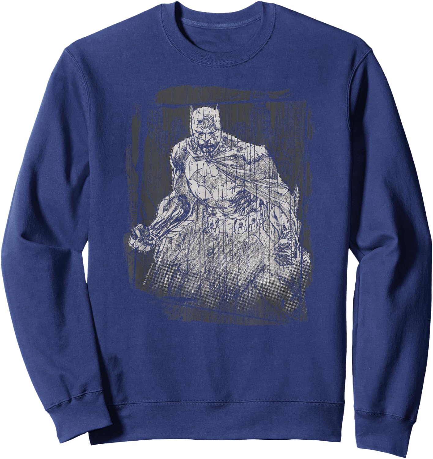 Batman Pencilled Rain Sweatshirt - Sweatshirt | Navy
