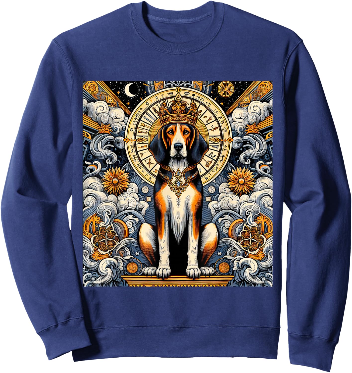 Treeing Walker Coonhound tarot card Sweatshirt - Sweatshirt | Navy