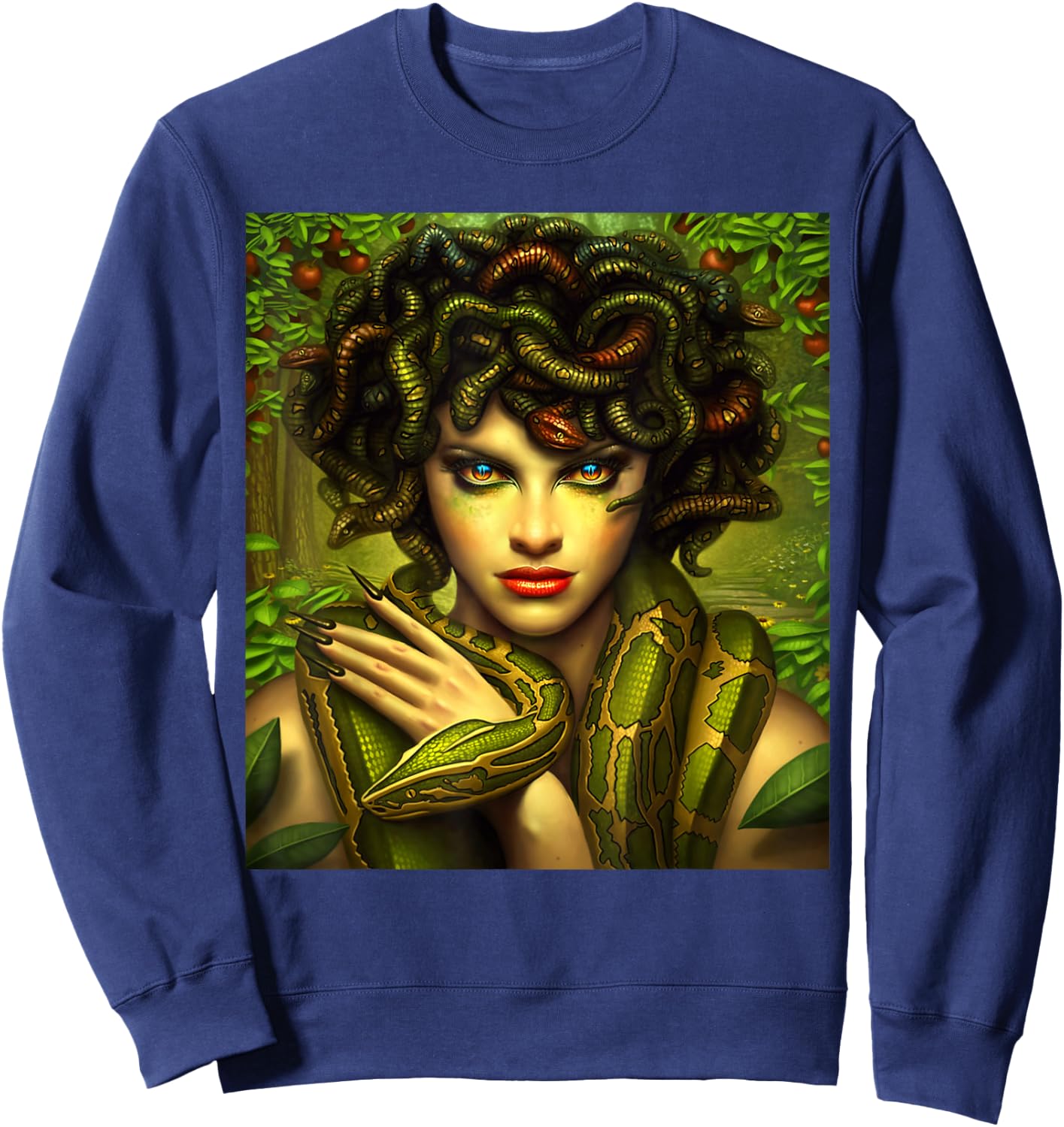 Art and Rock Medusa Party and Gift unissex Medusa Sweatshirt - Sweatshirt | Navy
