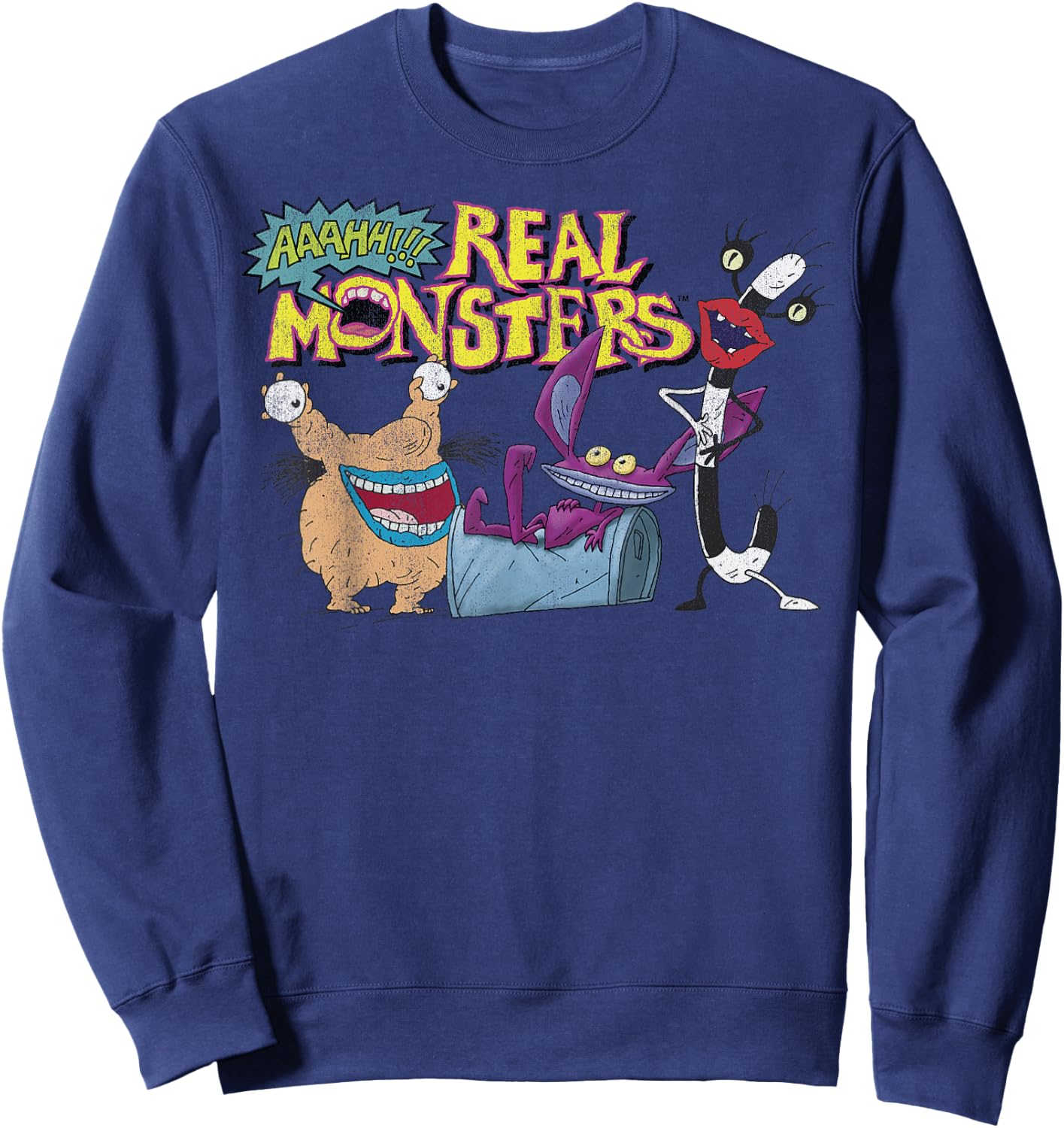 Aaahh!!! Real Monsters Friends Logo Sweatshirt - Sweatshirt | Navy