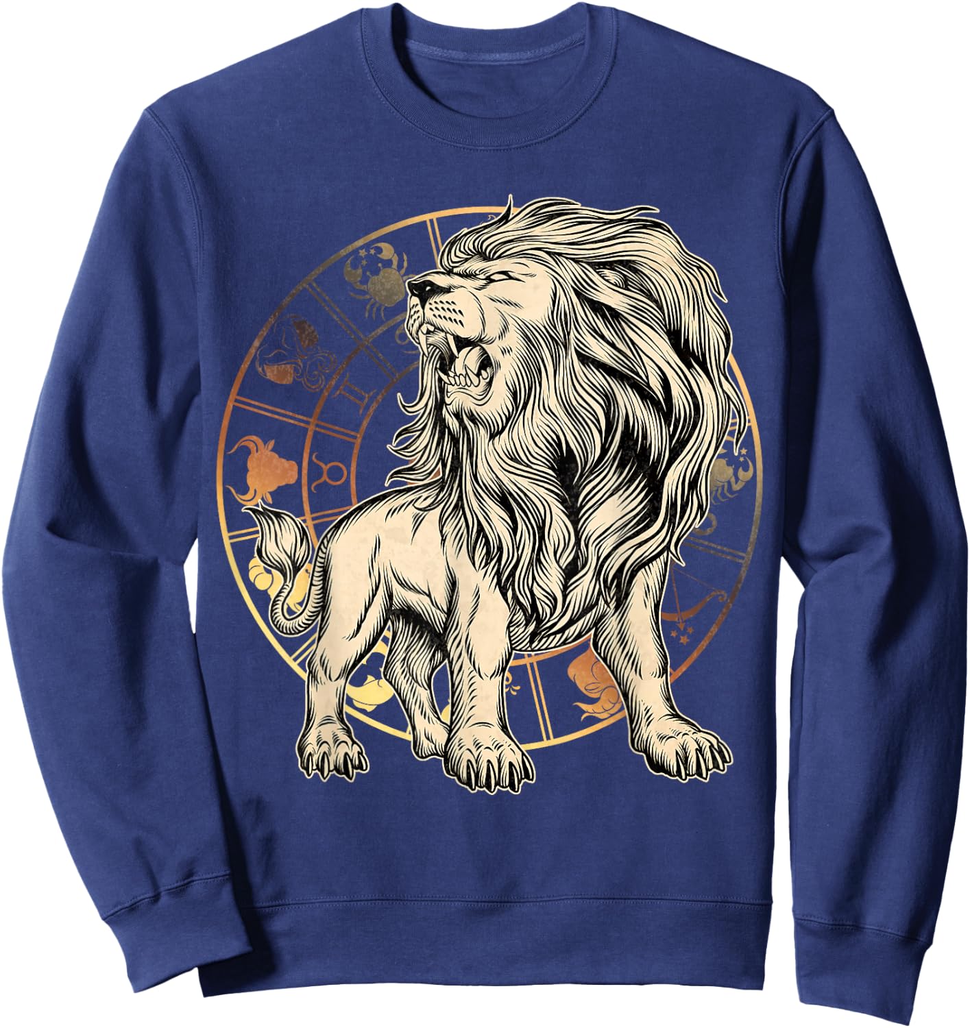 Leo Birthday Gift - Born in July-August - Zodiac Leo Sweatshirt - Sweatshirt | Navy