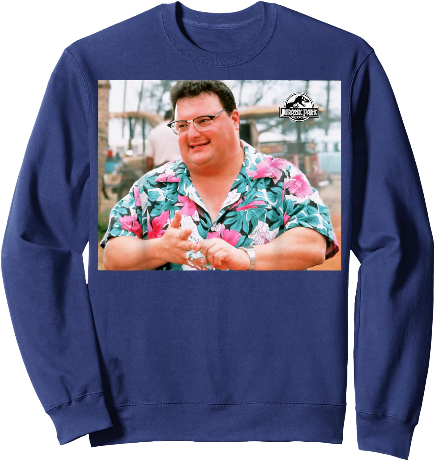 Jurassic Park Dennis Nedry Photoreal Small Sweatshirt - Sweatshirt | Navy