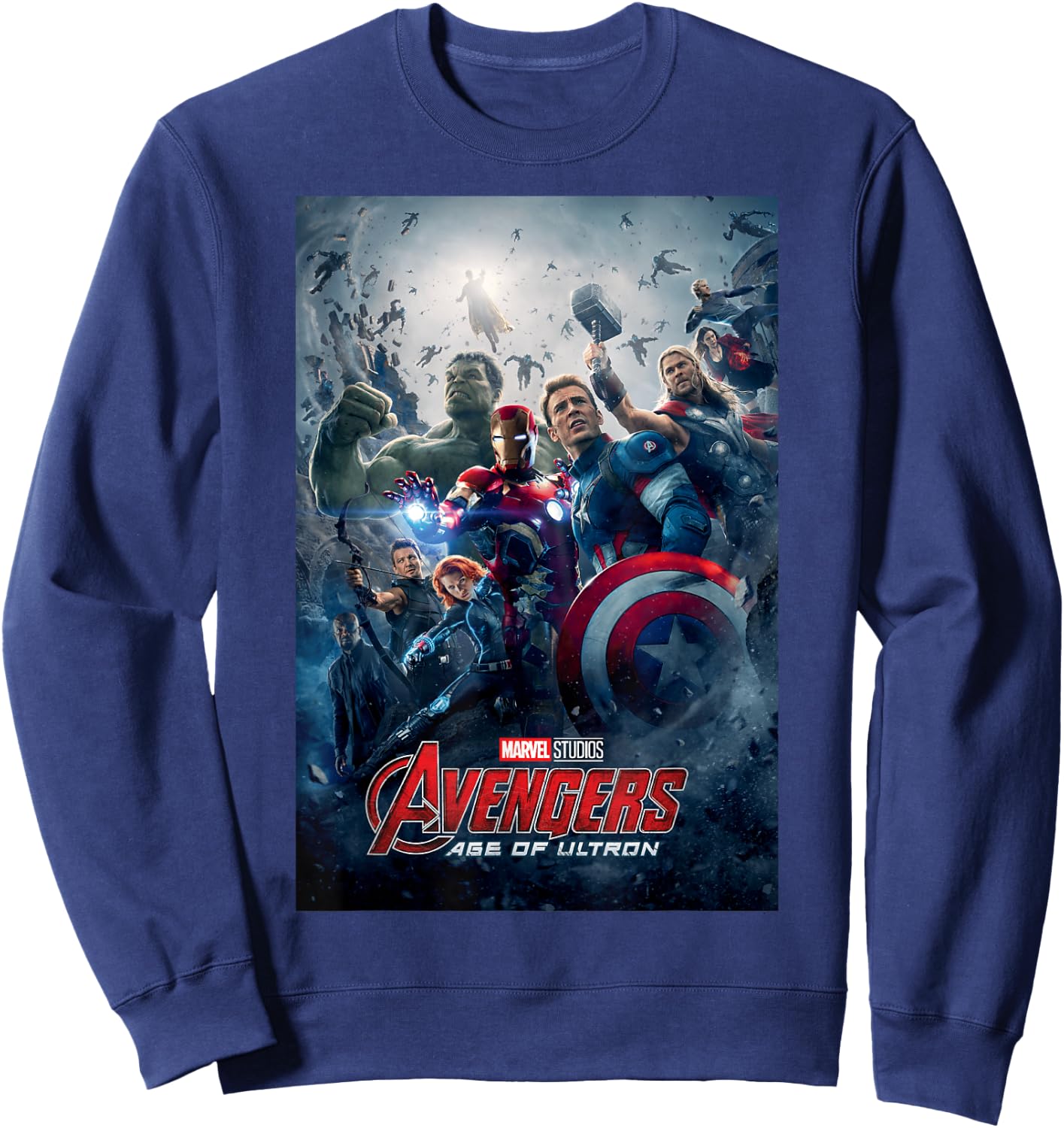 Marvel Studios Avengers 2 Movie Poster Graphic Sweatshirt - Sweatshirt | Navy