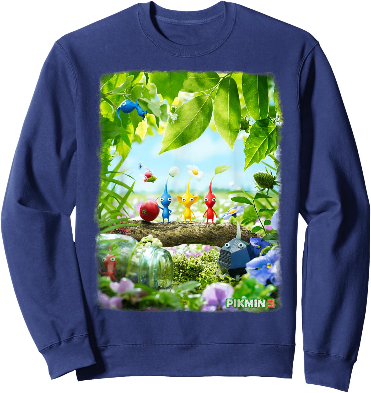 Nintendo Pikmin 3 Tree Group Shot Game Poster Sweatshirt - Sweatshirt | Navy