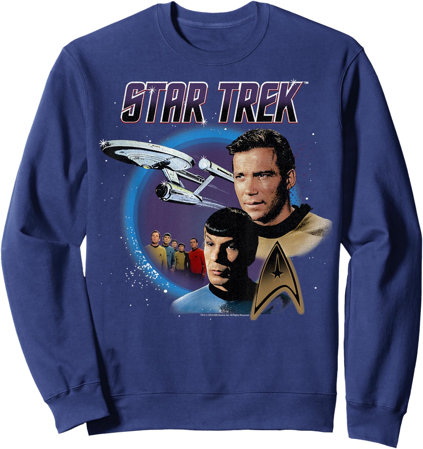 Star Trek Original Series Vintage Enterprise Sweatshirt - Sweatshirt | Navy