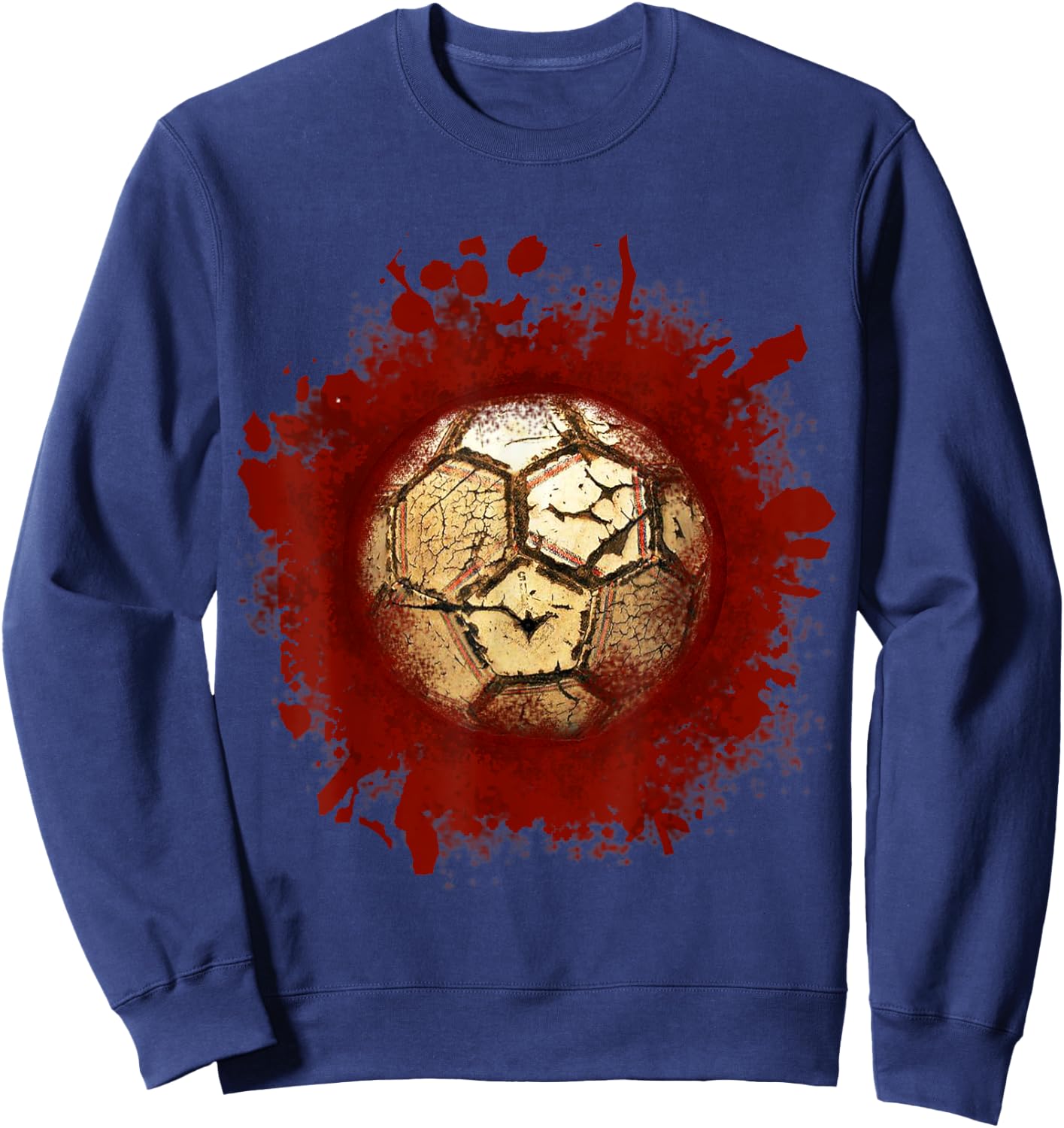 Zombie Soccer Blood Funny Scary Player Halloween Costume Sweatshirt - Sweatshirt | Navy