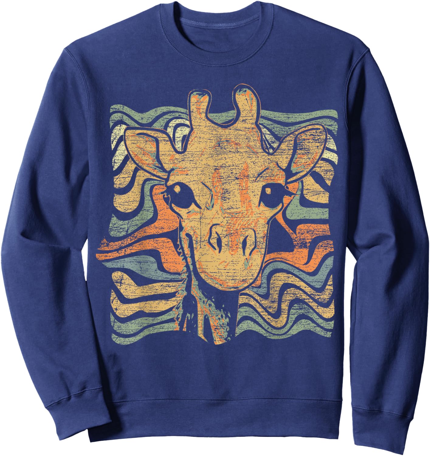 Vintage Animal Gifts Africa - Cute Giraffe Sweatshirt - Sweatshirt | Navy