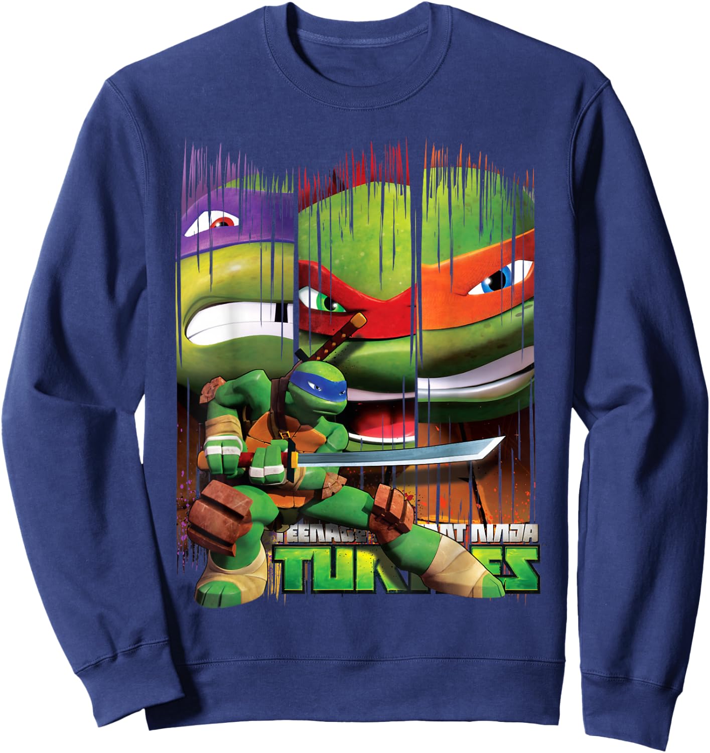 Teenage Mutant Ninja Turtles Leonardo Sword Stance Sweatshirt - Sweatshirt | Navy