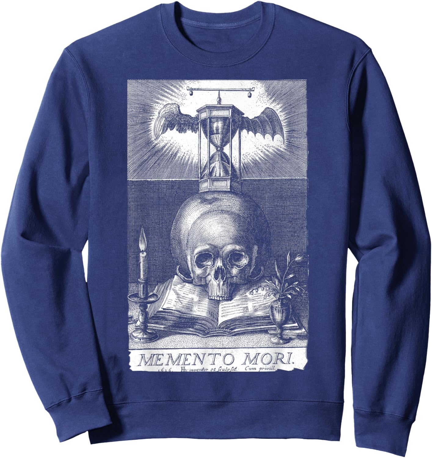 Memento Mori Stoicism Philosophy Philosopher Memento Mori Small Sweatshirt - Sweatshirt | Navy
