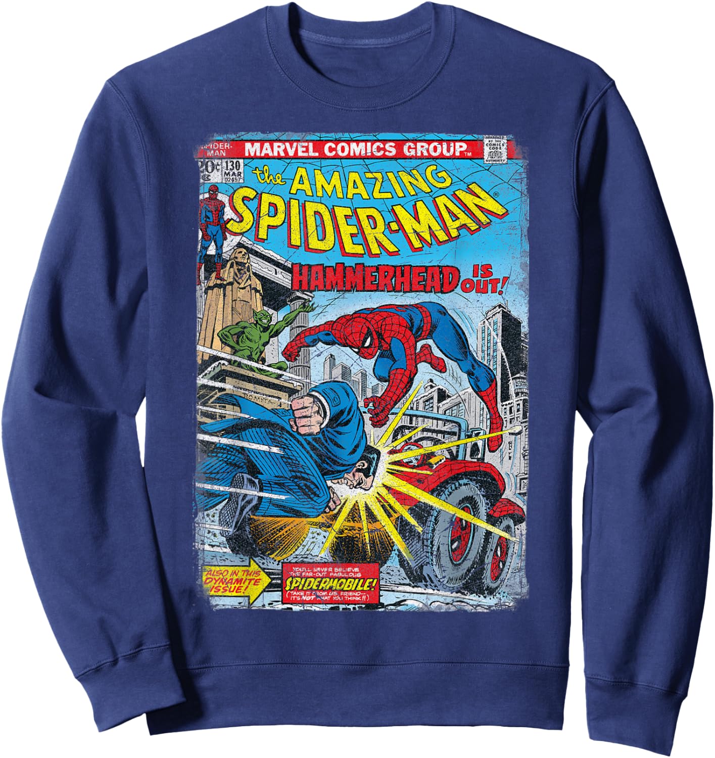 Marvel Spider-Man Classic Retro Comic Hammerhead Sweatshirt - Sweatshirt | Navy