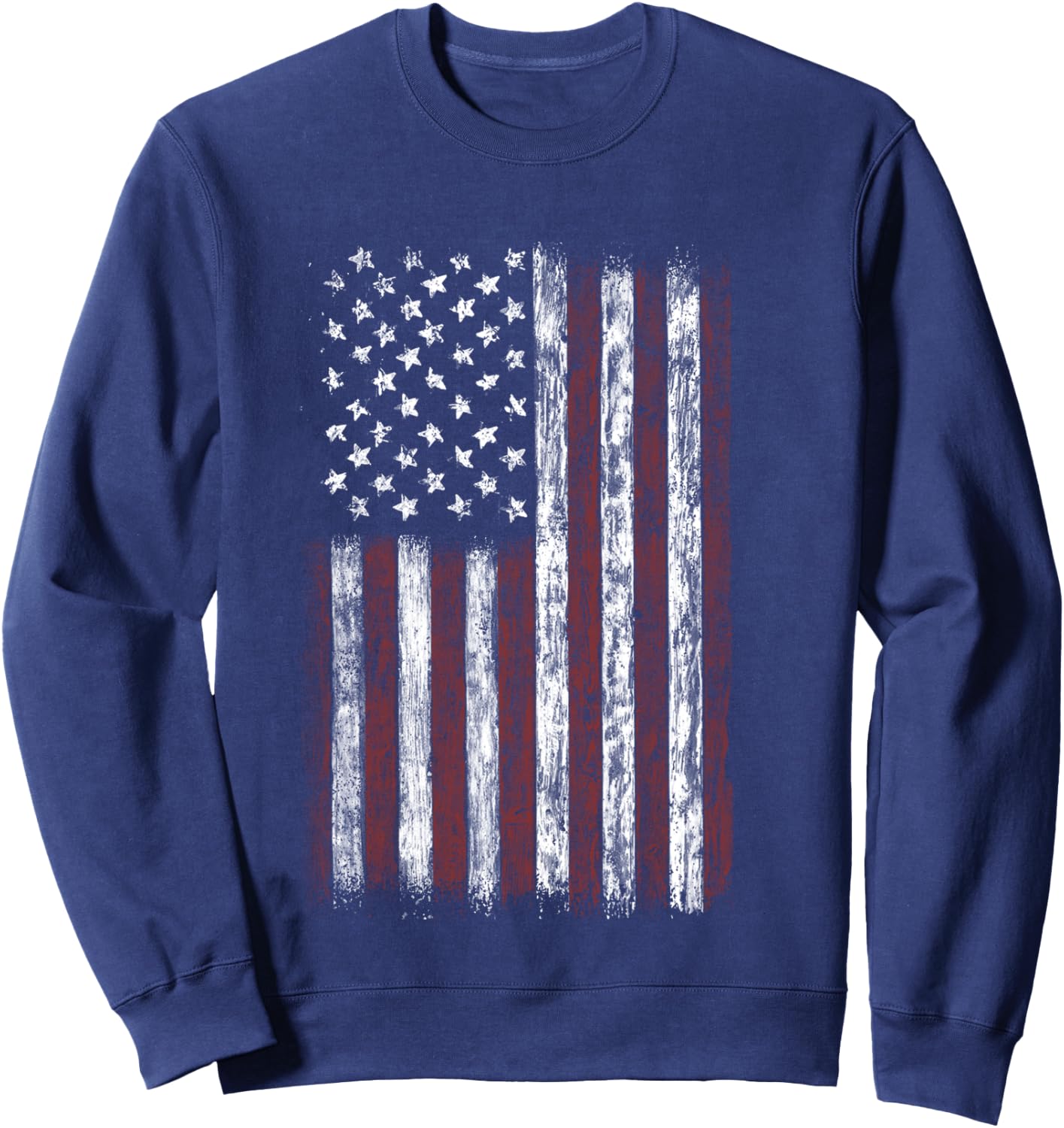 Vintage American Flag Shirt Men USA Flag Sweatshirt - Sweatshirt | Navy