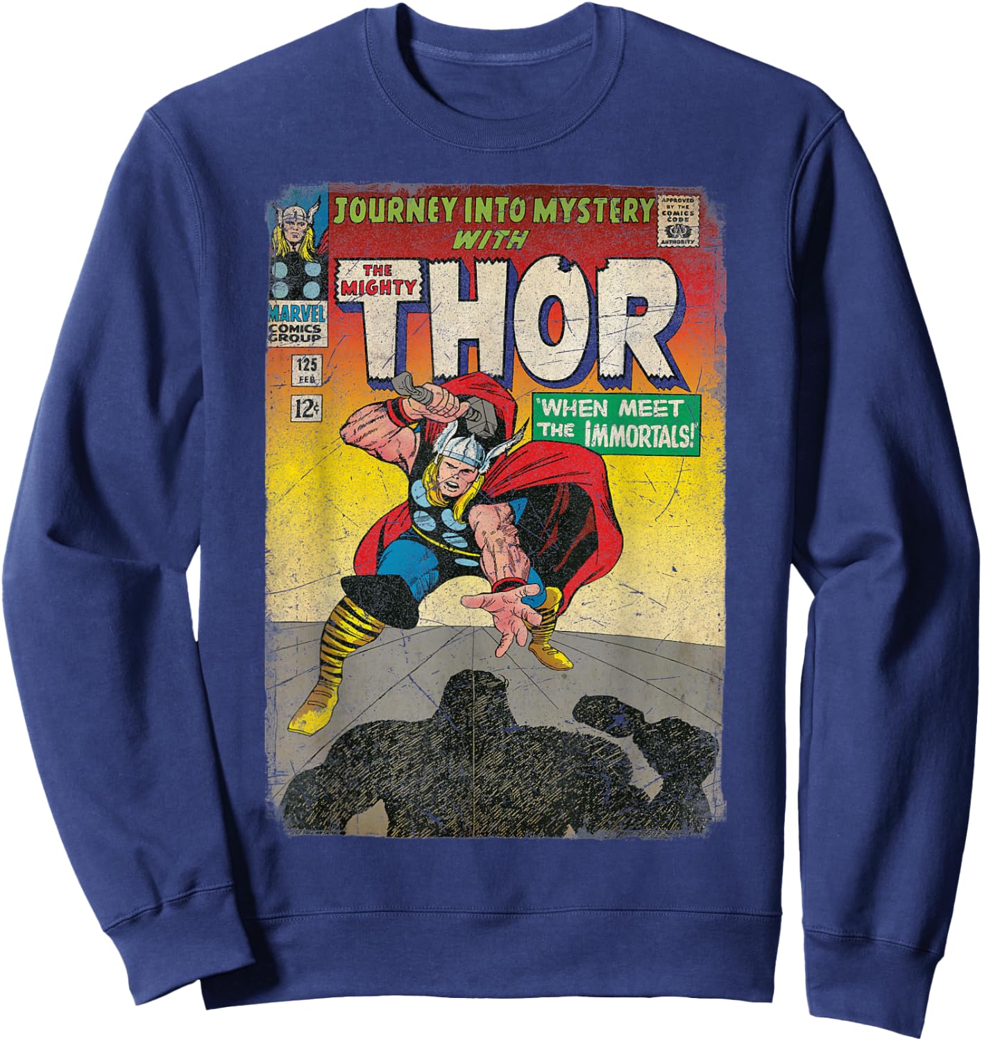 Marvel The Mighty Thor Journey Into Mystery Retro Comic Sweatshirt - Sweatshirt | Navy