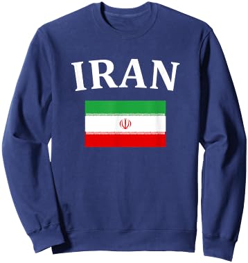 Iranian Pride Flag Iran Shirt Great Gift Sweatshirt - Sweatshirt | Navy