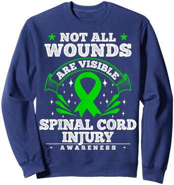 Gift Spinal Cord Injury Patients - SCI Awareness Ribbon Sweatshirt - Sweatshirt | Navy