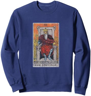 Emperor Tarot Shirt Occult Divination Psychic Gift Sweatshirt - Sweatshirt | Navy