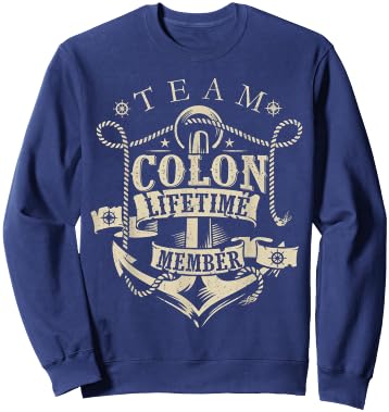 Team COLON Lifetime Member Vintage COLON Family Name Sweatshirt - Sweatshirt | Navy