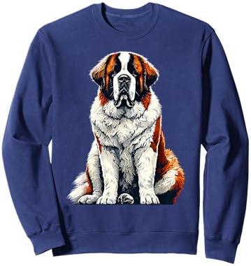 Saint Bernard Dog St. Bernard Sweatshirt - Sweatshirt | Navy