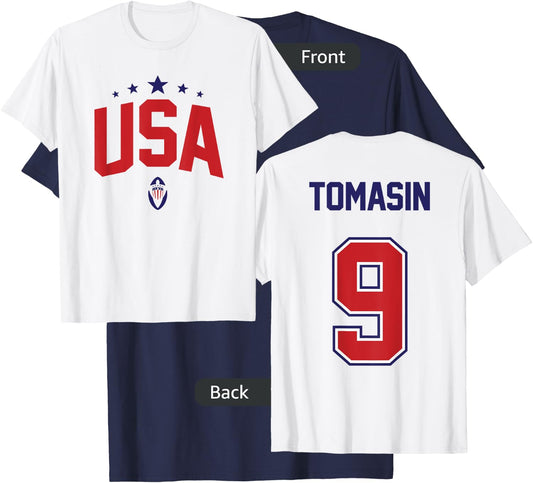 USA Rugby Players Stephen Tomasin T-Shirt - T-Shirt | Navy