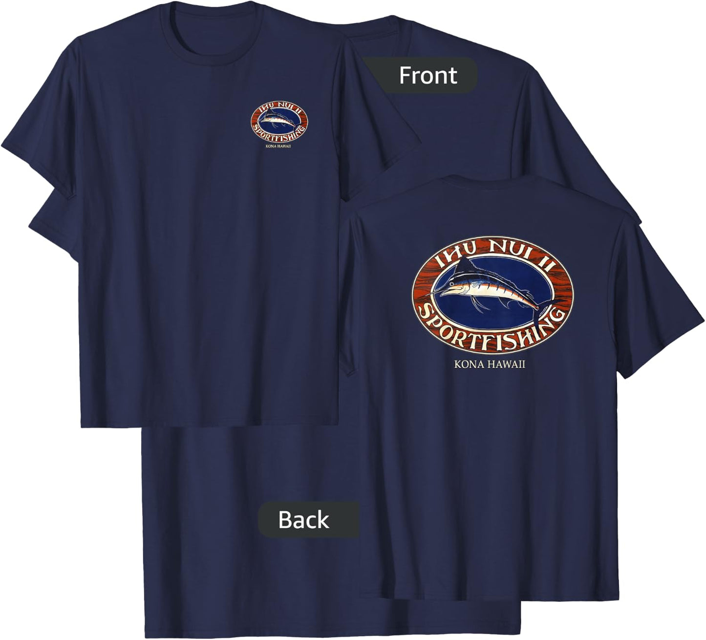 Ihu Nui II Sportfishing - Fishing T-Shirt - T-Shirt | Navy