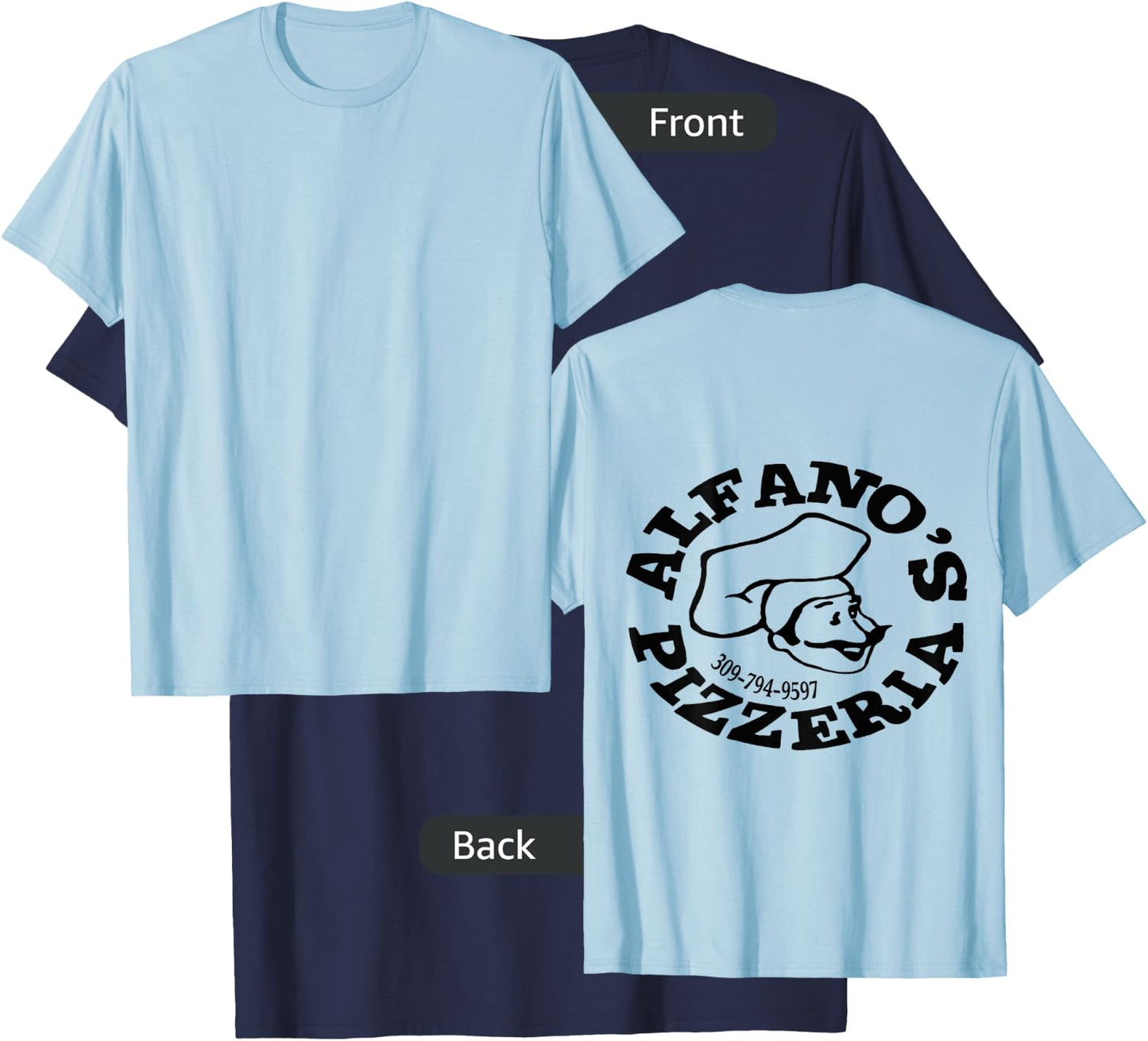 Official Alfano's Pizzeria Logo by Pazzo inc. T-Shirt - T-Shirt | Navy