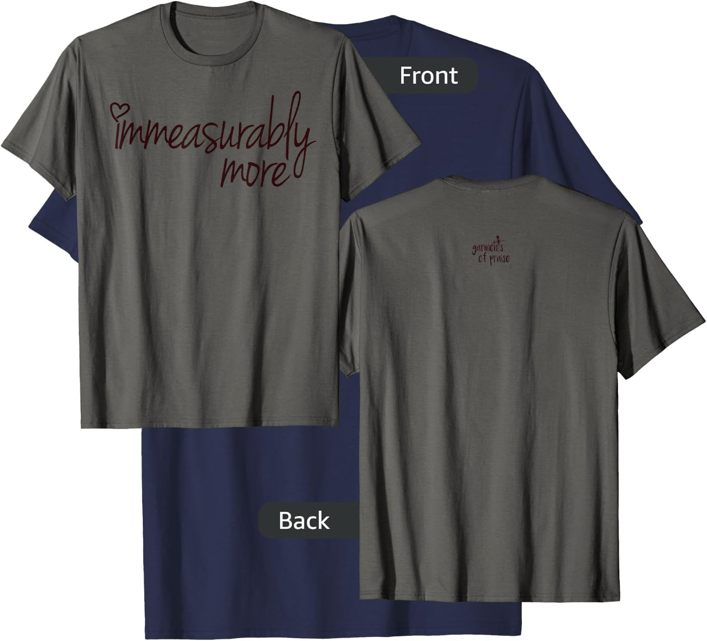 Ephesians 3:20 - Immeasurably More - Inspirational Christian T-Shirt - T-Shirt | Navy