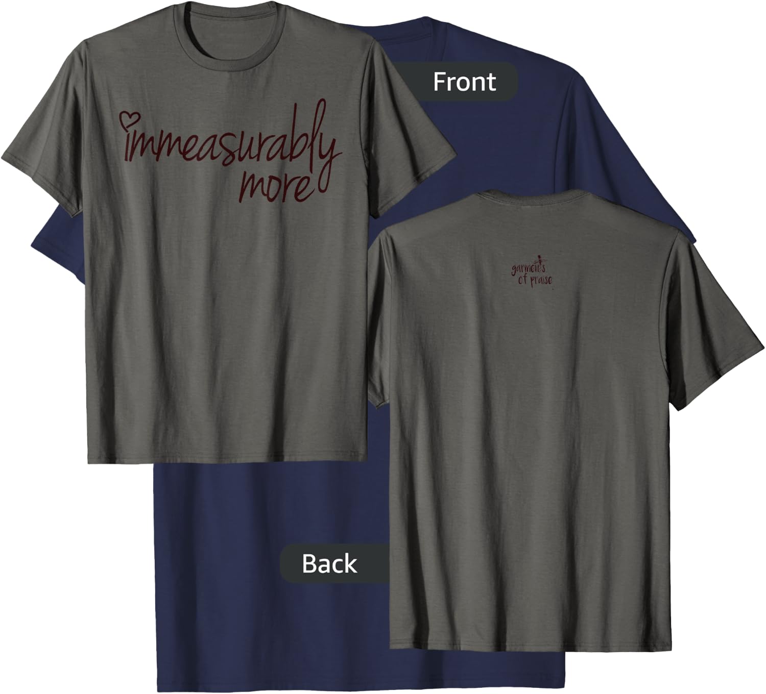 Ephesians 3:20 - Immeasurably More - Inspirational Christian T-Shirt - T-Shirt | Navy