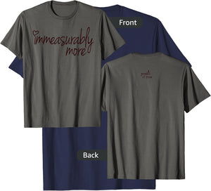 Ephesians 3:20 - Immeasurably More - Inspirational Christian T-Shirt - T-Shirt | Navy