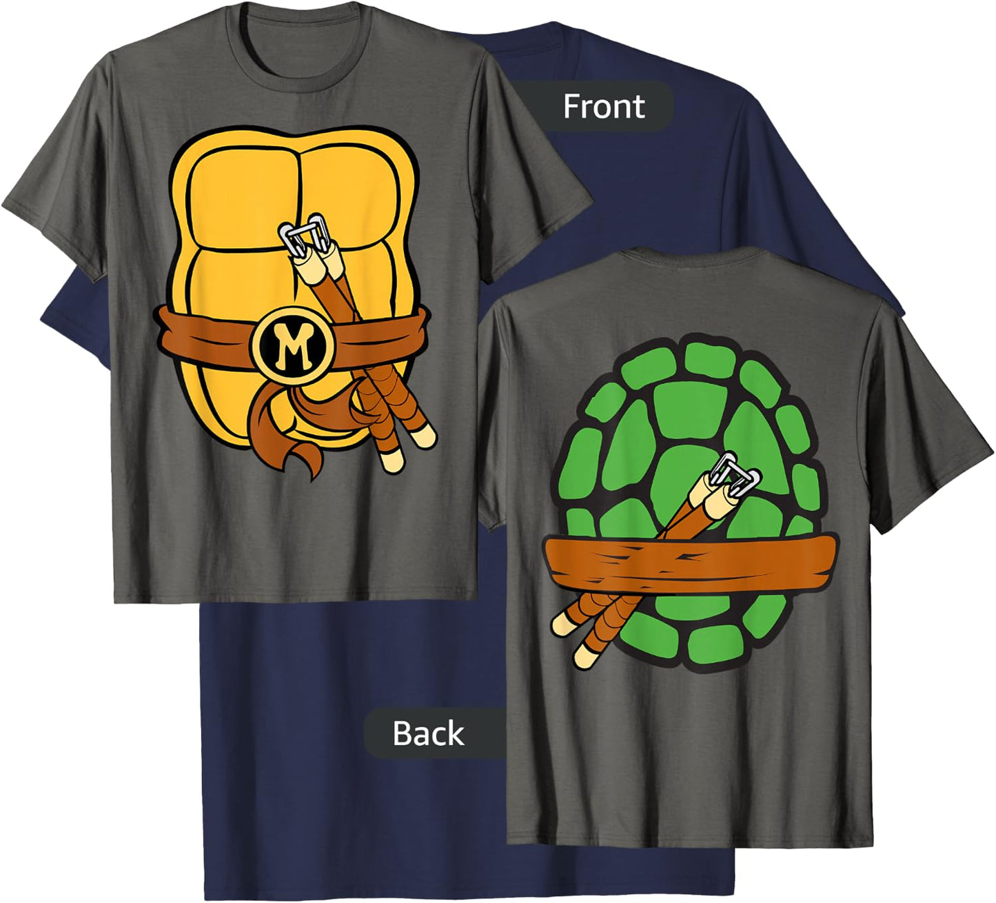 Teenage Mutant Ninja Turtles Michelangelo Shell T-Shirt - T-Shirt | Navy