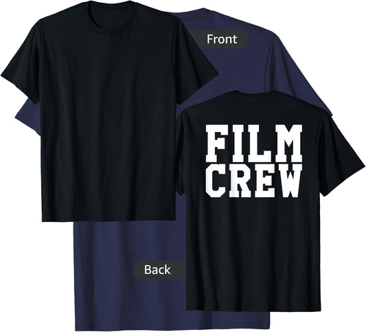 BACK ONLY Film Crew TV Camera Production Shirt T-Shirt - T-Shirt | Navy