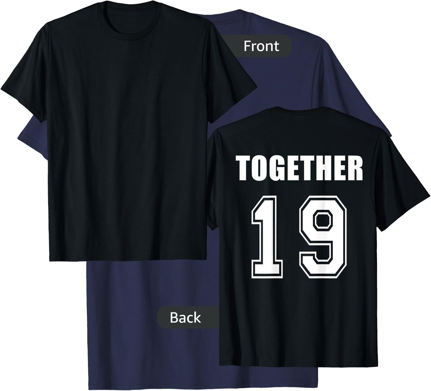 Together since 19xx- couple shirts-Lovers Shirts- King Queen T-Shirt - T-Shirt | Navy