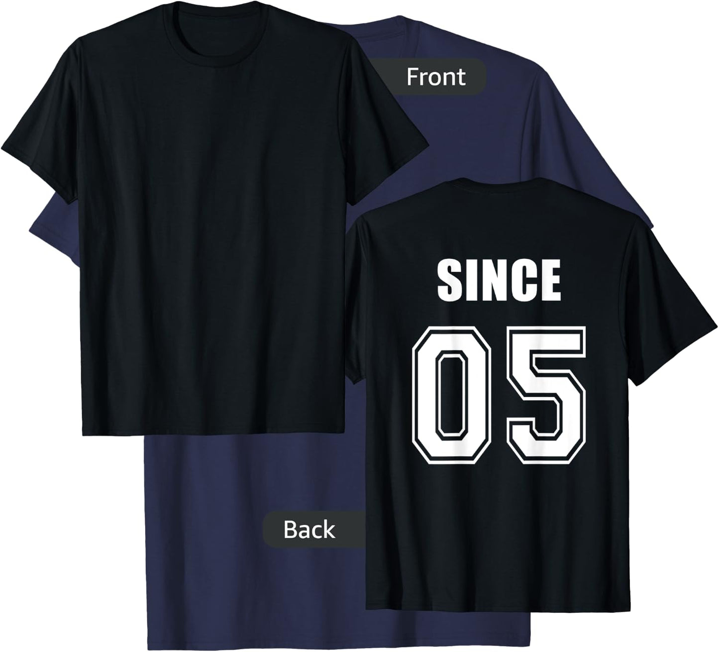 Together since 2005 -couple shirts-Lovers Shirts- King Queen T-Shirt - T-Shirt | Navy