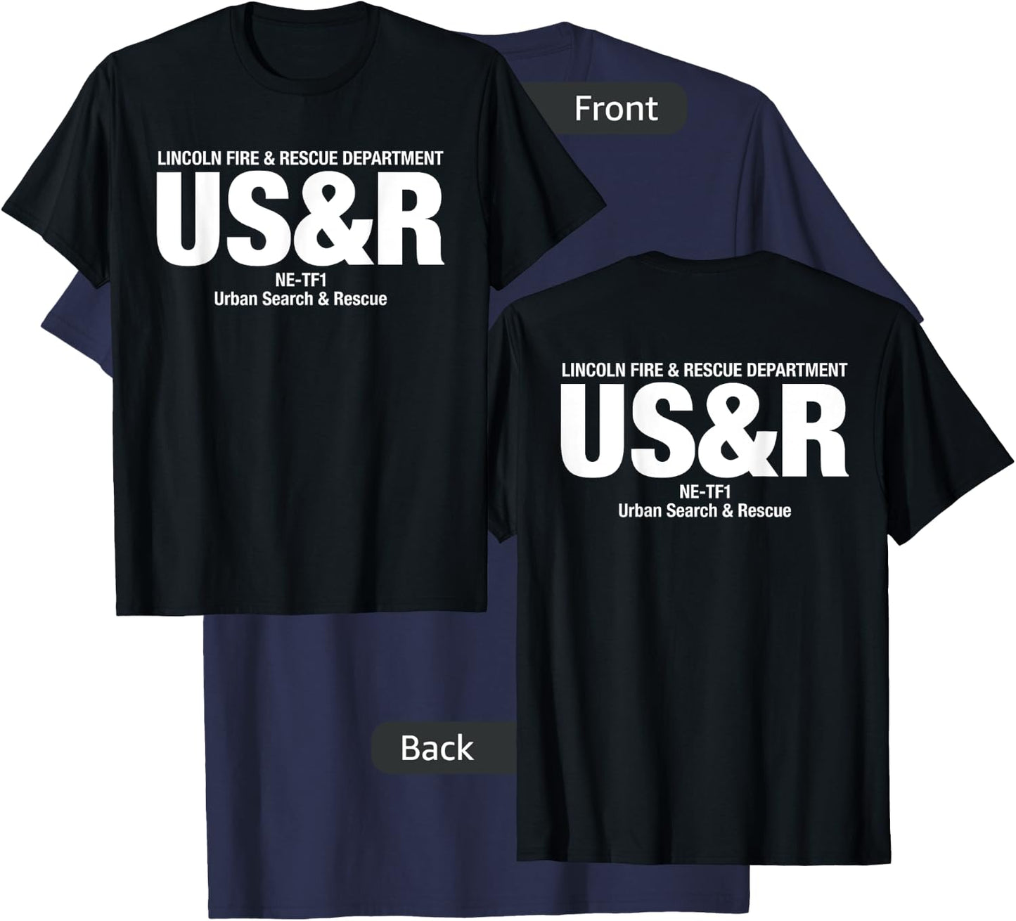 Urban Search & Rescue Nebraska Task Force 1 NE-TF1 Uniform T-Shirt - T-Shirt | Navy