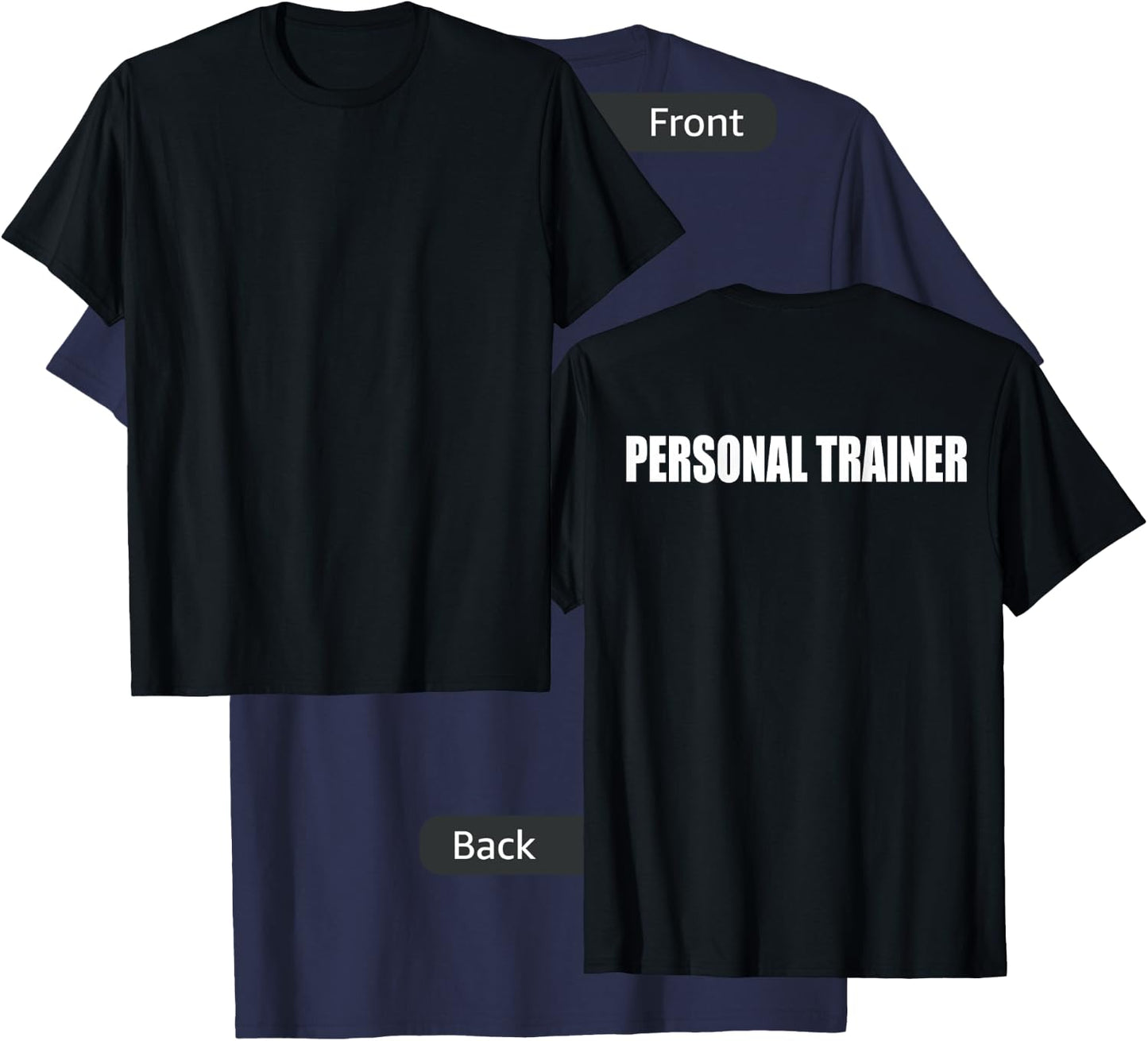 Personal Trainer Shirt - Back Print T-Shirt - T-Shirt | Navy