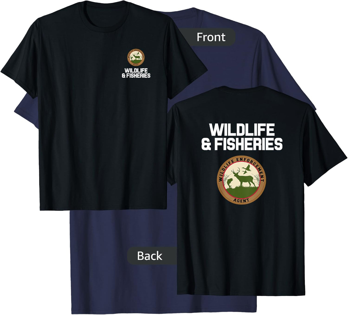 Wildlife Enforcement Officer Agent Uniform T-Shirt - T-Shirt | Navy