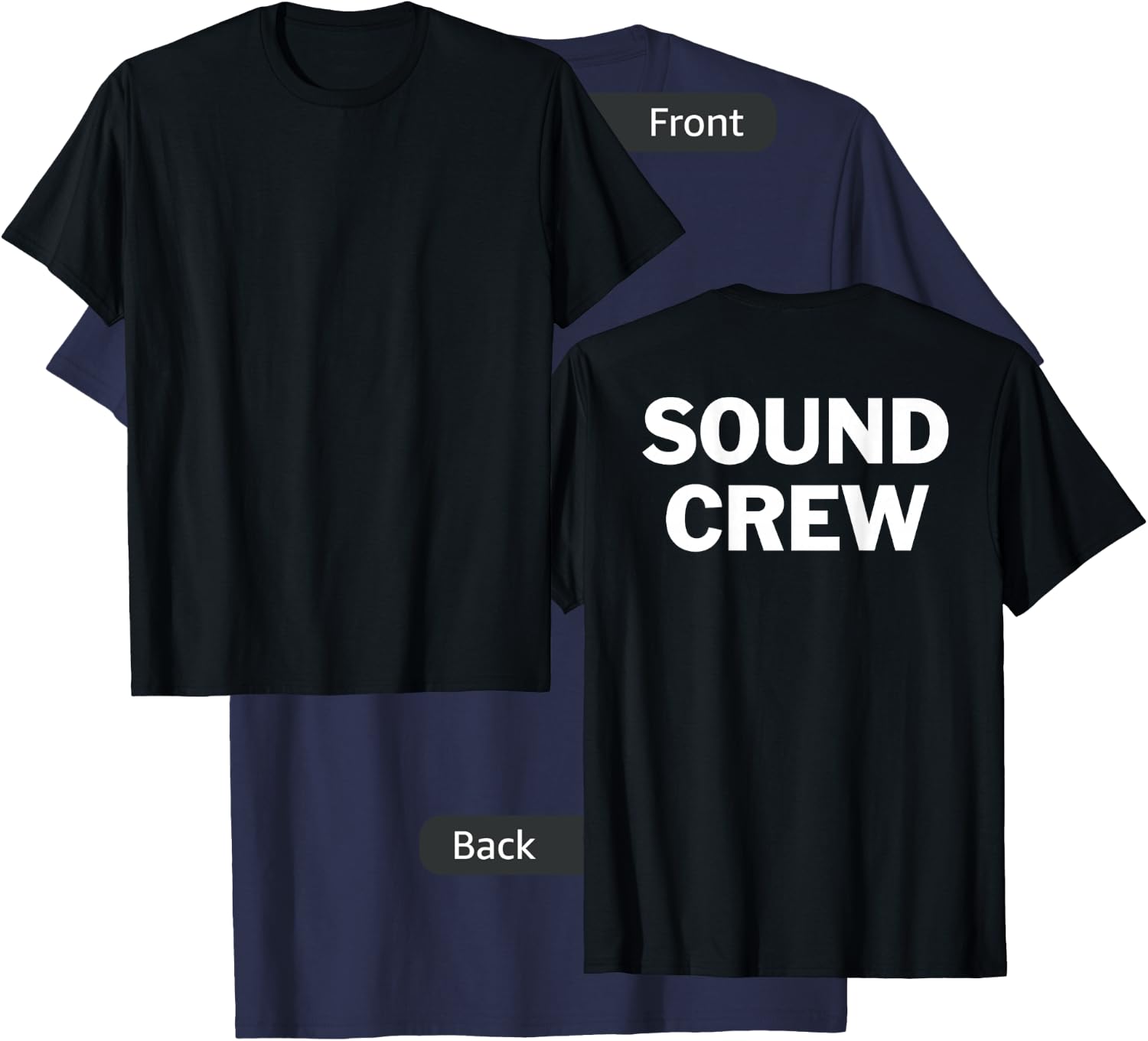 Black SOUND CREW on back t shirt T-Shirt - T-Shirt | Navy