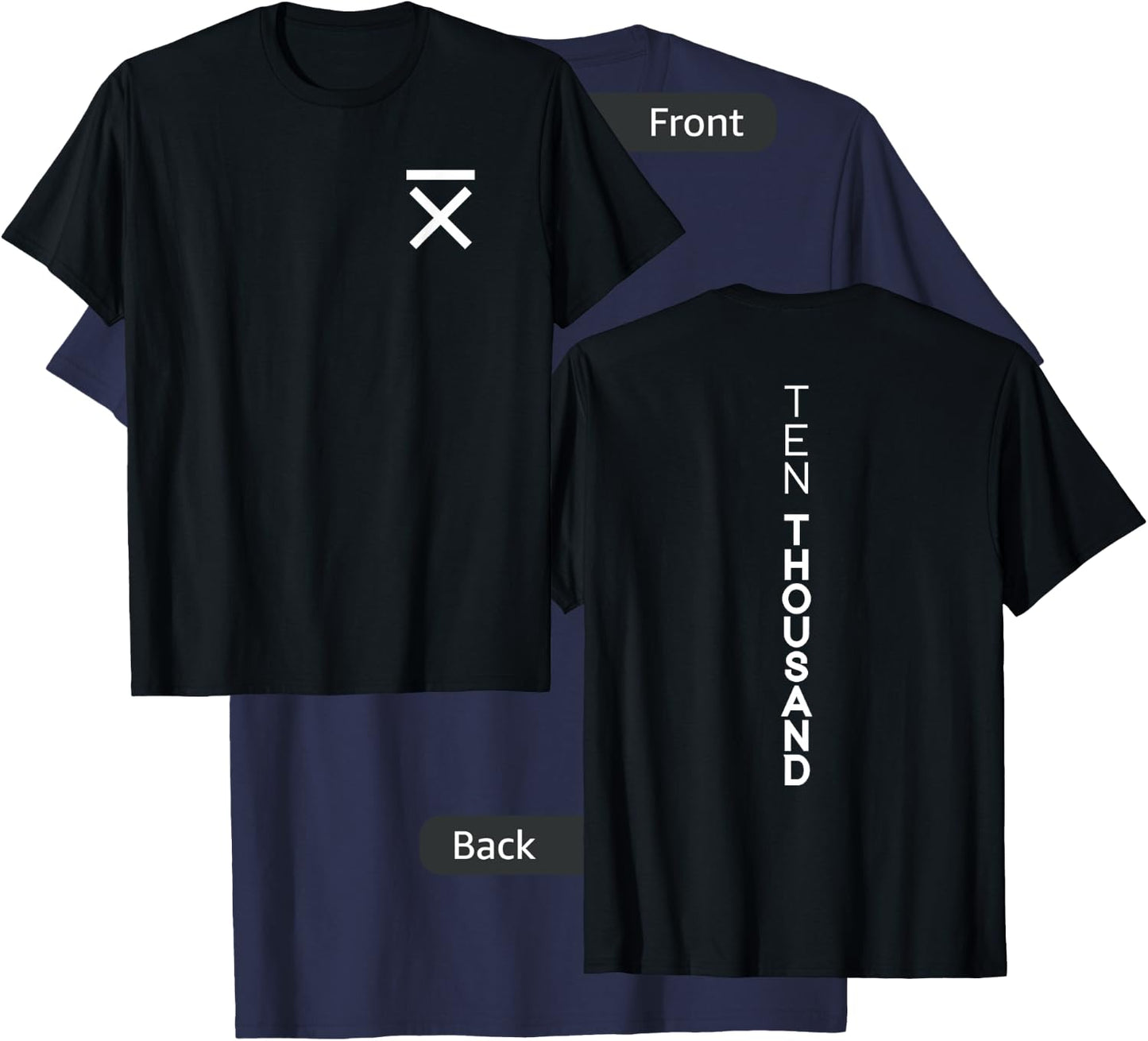 Ten Thousand PDX 10,000 Hours | Black -Adults Classic Fit Cotton 100% Short Sleeve T-Shirt - T-Shirt | Navy