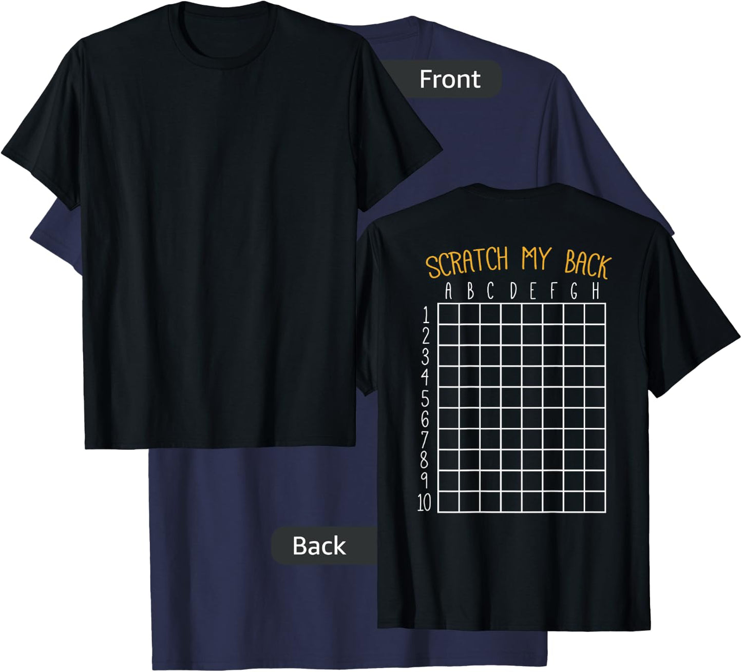 Back Scratching Shirt Co. Back Scratcher Shirt, Scratch My Back - -Adult, Black, Small T-Shirt - T-Shirt | Navy