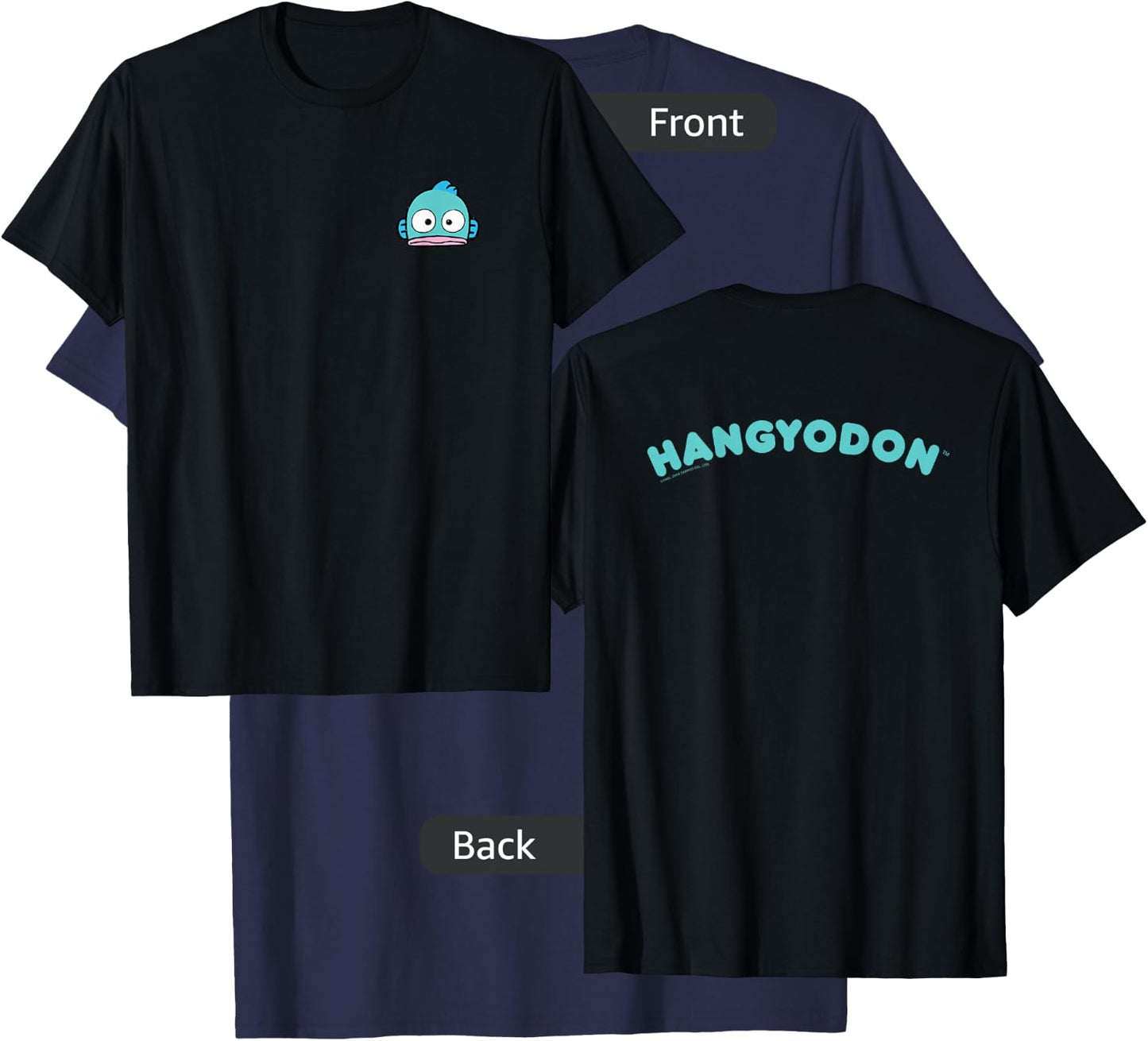 Hangyodon Front and Back Logo Shirt T-Shirt - T-Shirt | Navy